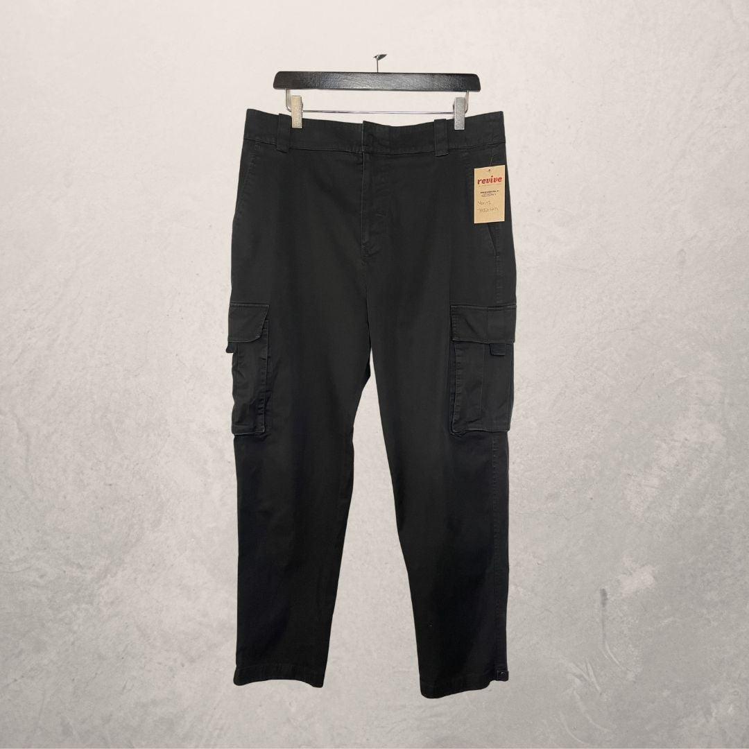 Dior washed black cotton blend cargo trousers 52 (excellent)