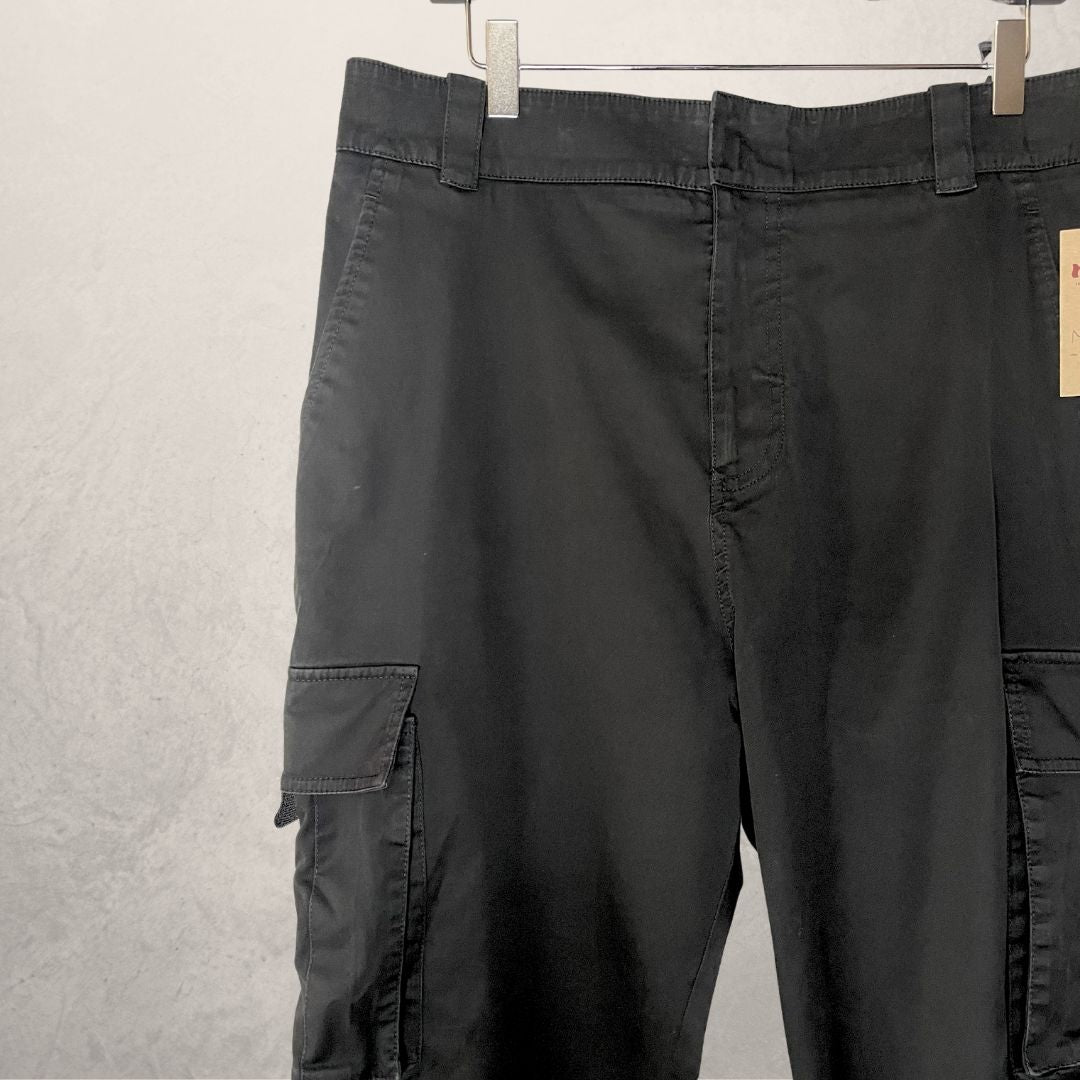 Dior washed black cotton blend cargo trousers 52 (good)