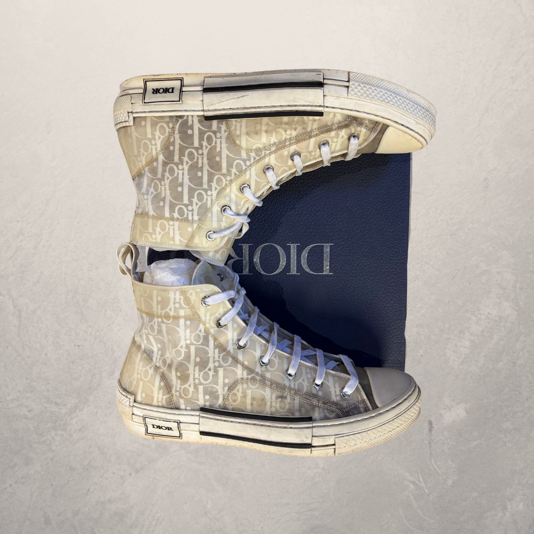 Dior white oblique sneakers 44 (w/box)