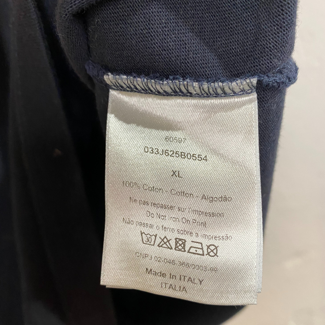 Dior x Jordan 'Air Dior' zwart 100% katoenen t-shirt XL