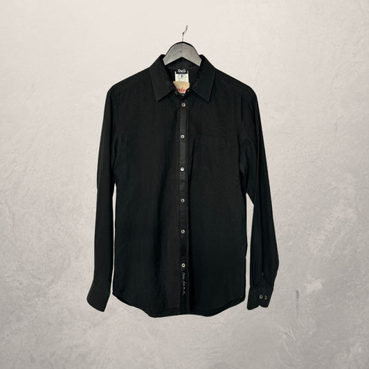 Dolce & Gabbana black cotton shirt M