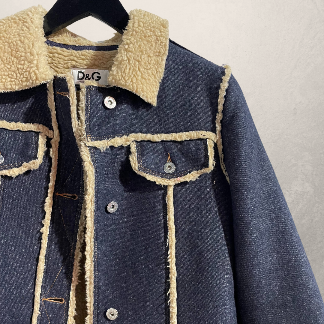 Dolce & Gabbana denim teddy jacket XS