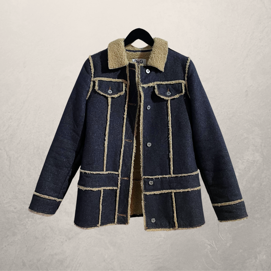 Dolce & Gabbana denim teddy jacket XS