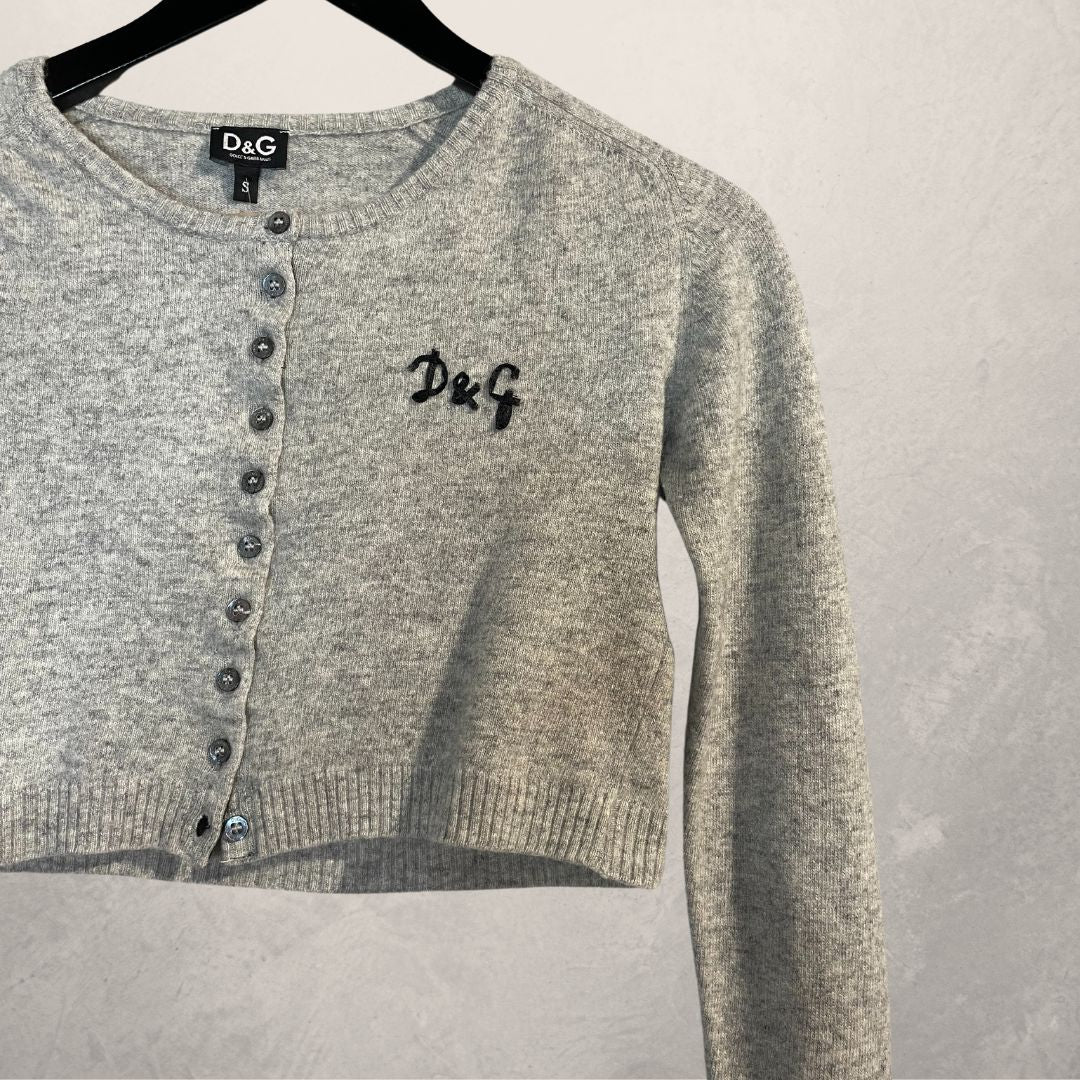 Dolce & Gabbana grey cashmere cardigan S