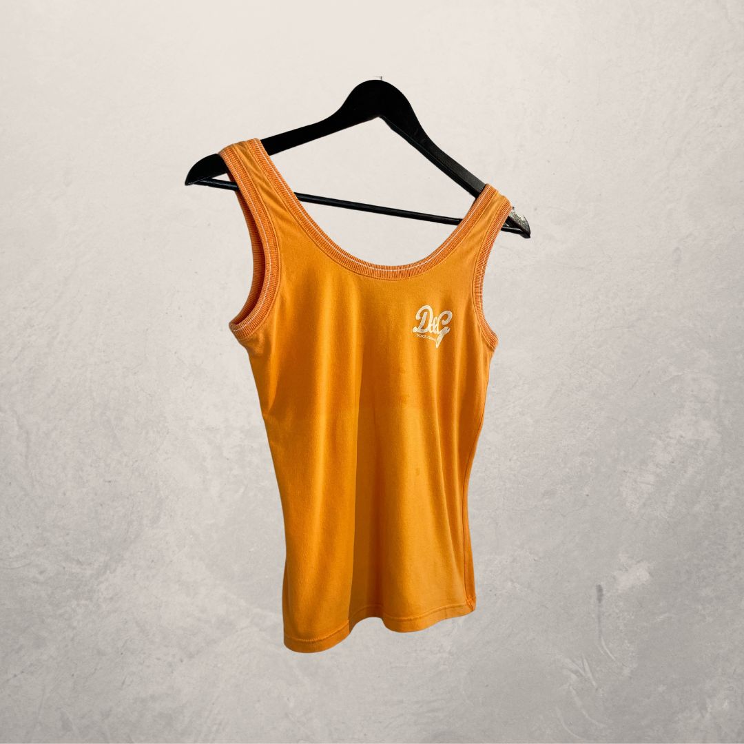 Dolce &amp; Gabbana oranje katoenen tanktop S