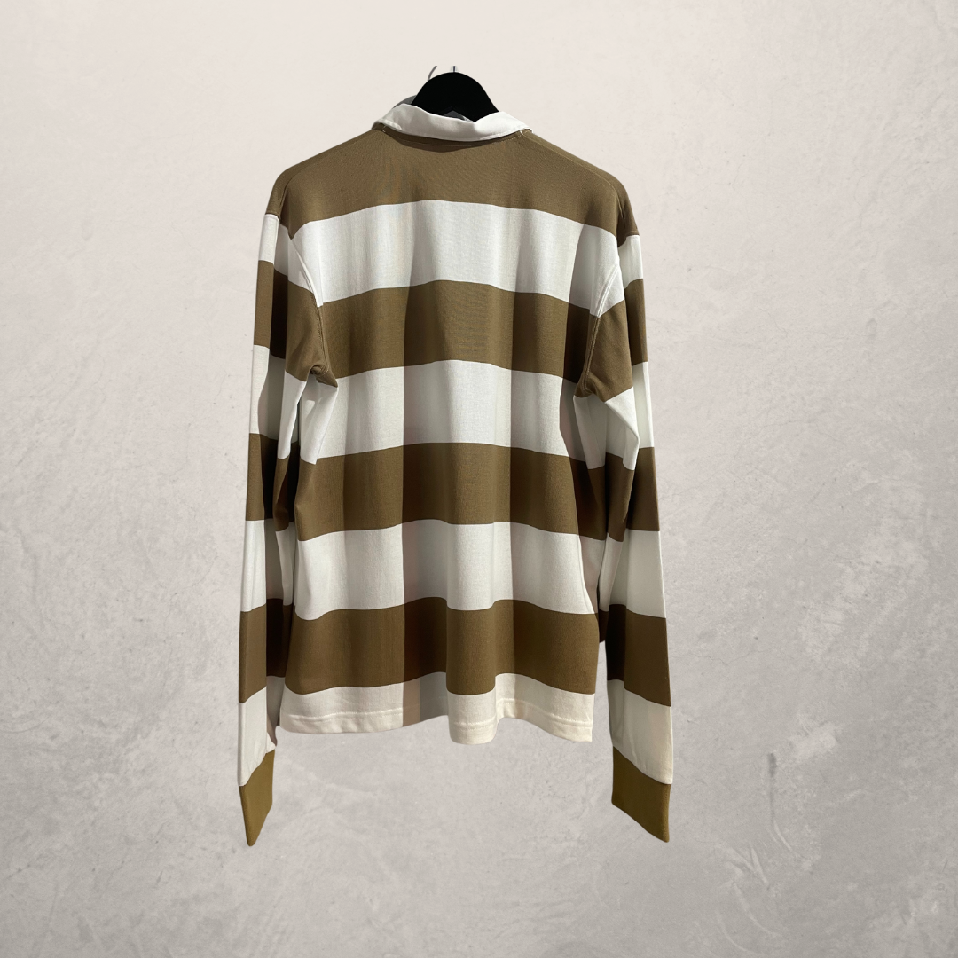 Drole de Monsieur beige gestreepte ls top L