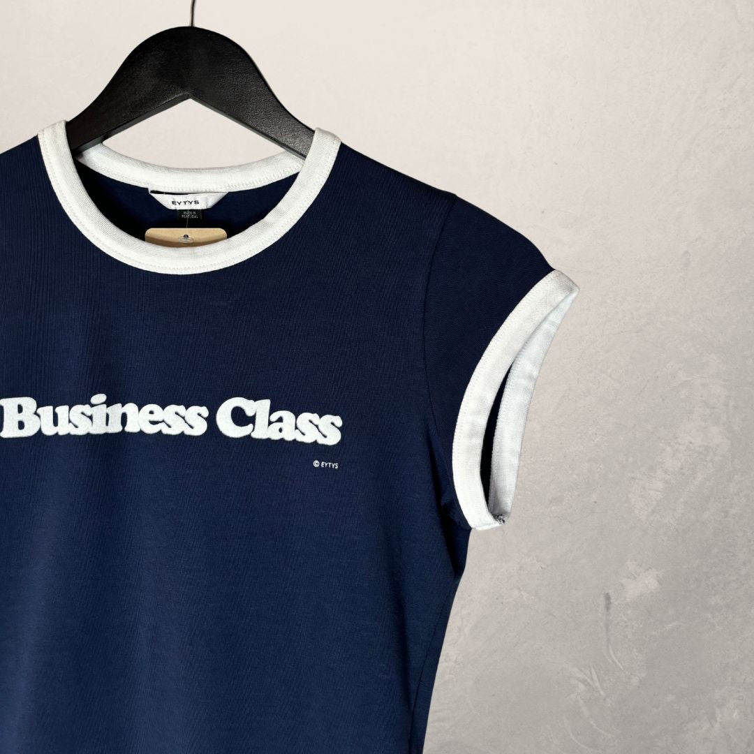 EYTYS navy "business class" baby tee S