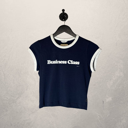 EYTYS navy "business class" baby tee S