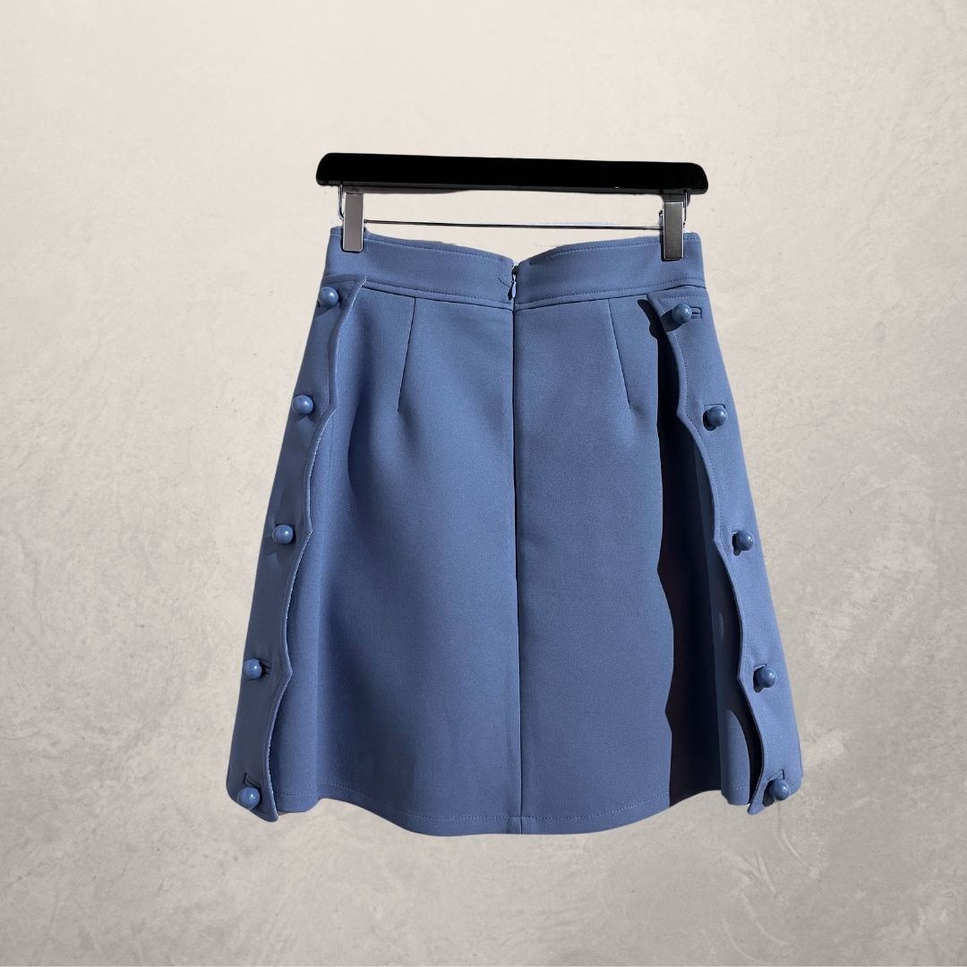 Elisabetta Franchi blue peplum skirt S