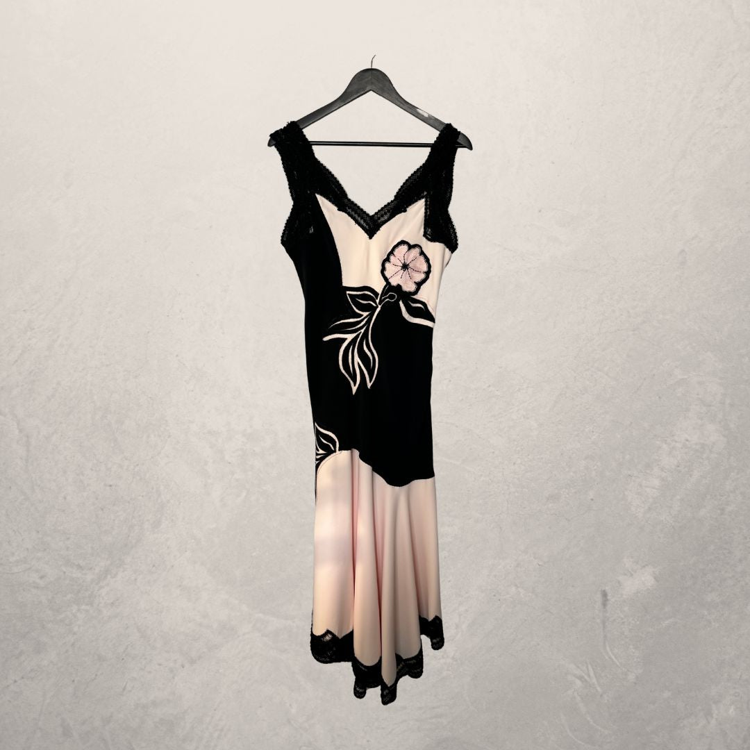 Ermanno Scervino zwarte/roze maxi S