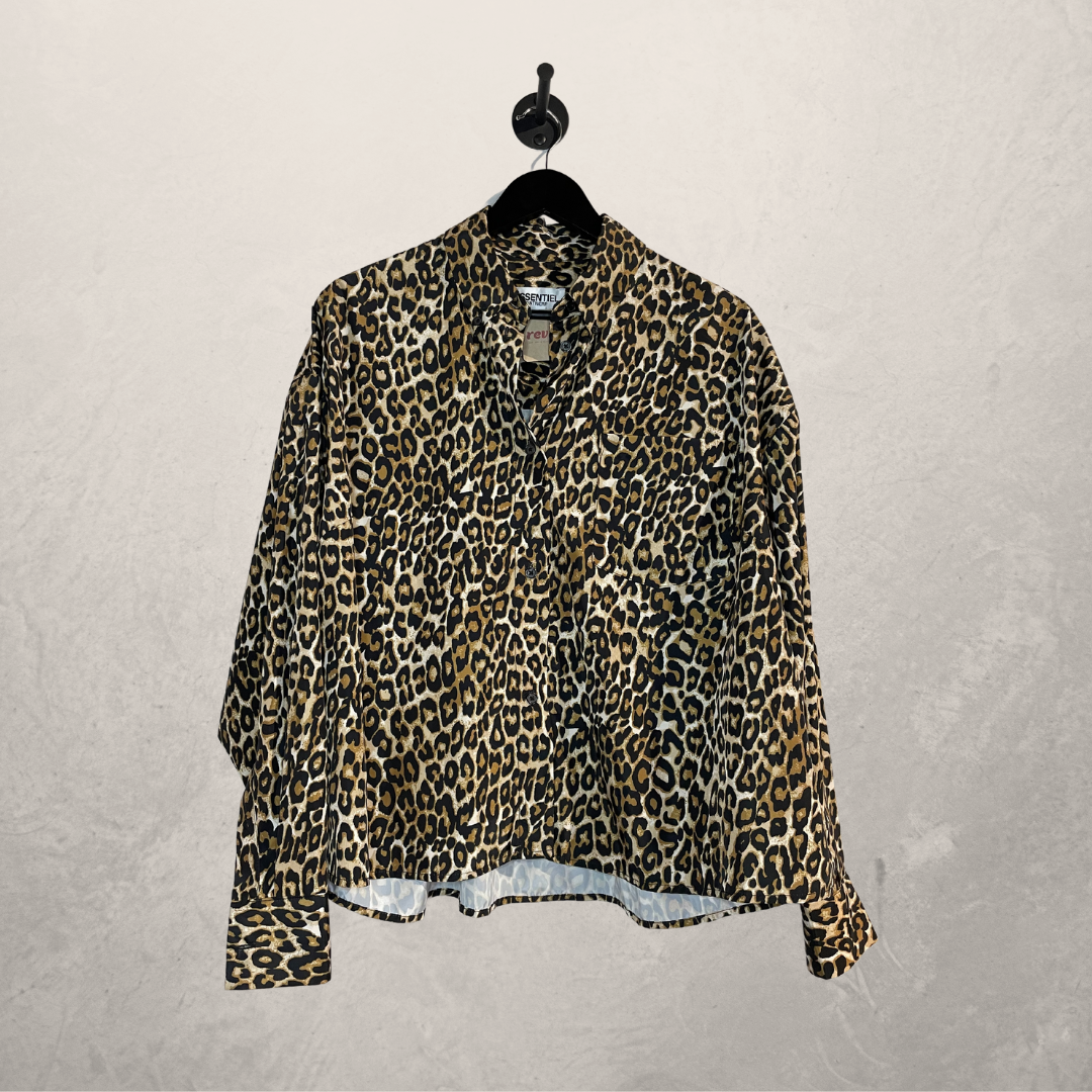 Essential Antwerpse top met luipaardprint S/M