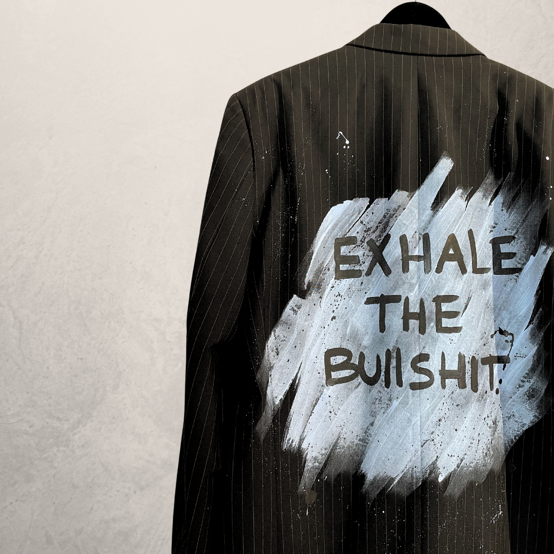 Exhale the bullshit black boyfriend blazer OS- By @M.a.r.r.art