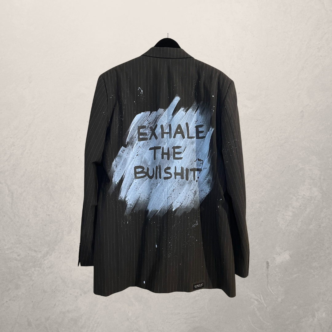 Exhale the bullshit black boyfriend blazer OS- By @M.a.r.r.art