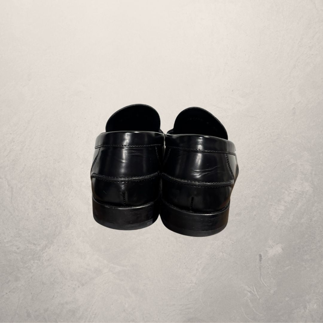 Fendi black leather loafers 39/40