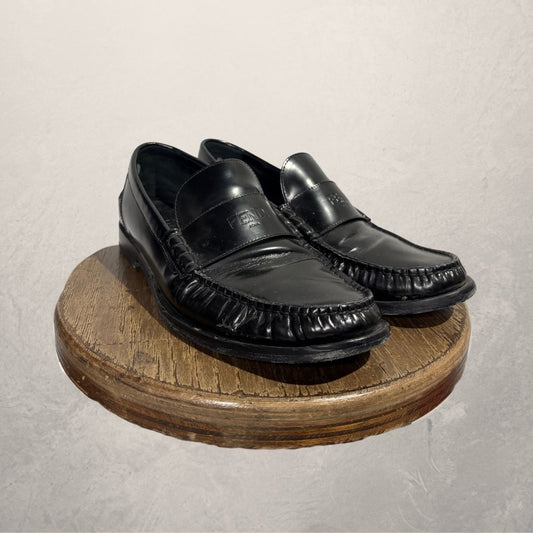 Fendi zwarte leren loafers 39/40