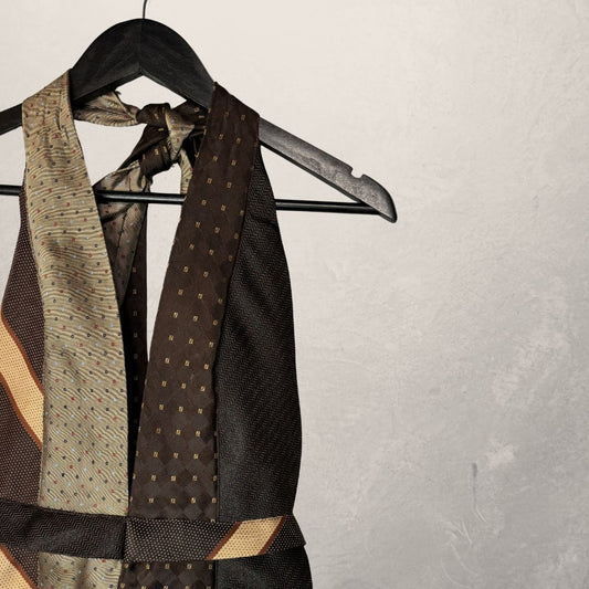 Fendi brown Halter tie top OS- By WNDYdesign