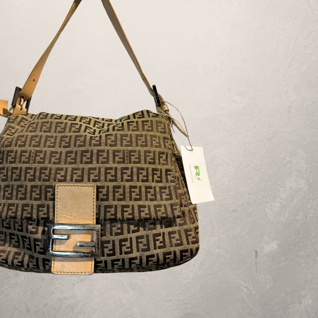 Fendi brown monogram canvas Mamma Baguette- by RomaeStudios