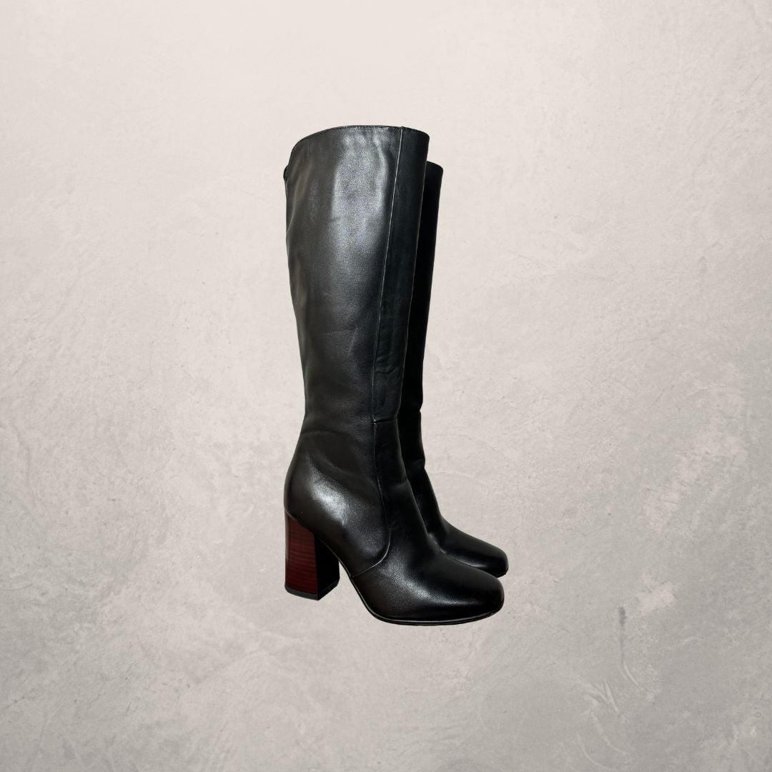 Firenze black leather boots 36