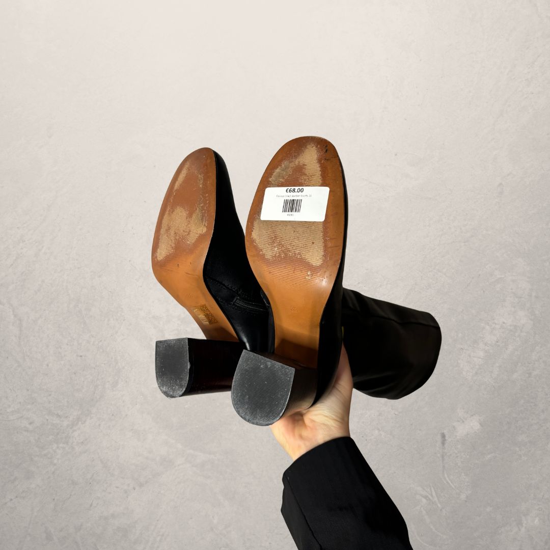 Firenze black leather boots 36