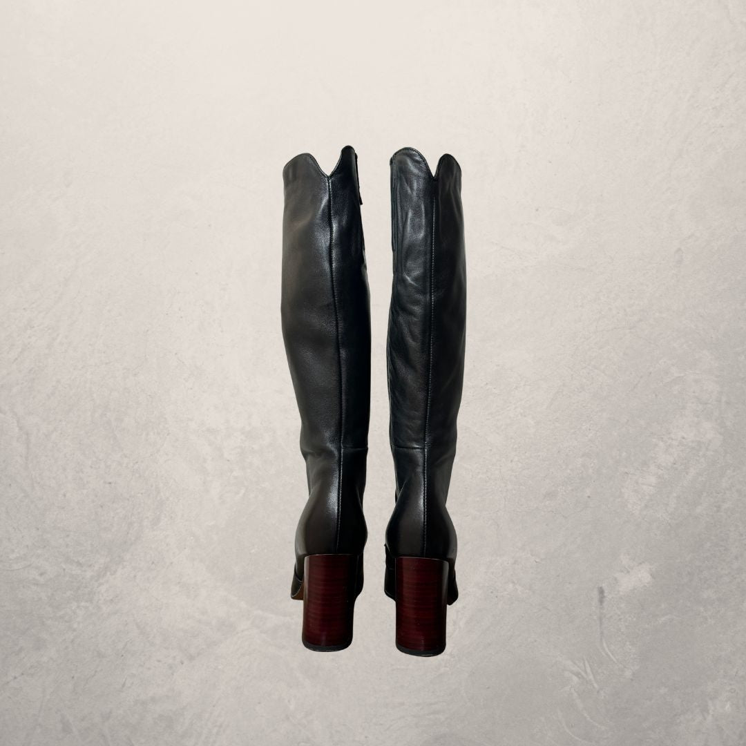 Firenze black leather boots 36