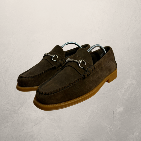 GH Bass & co brown suede loafers 40