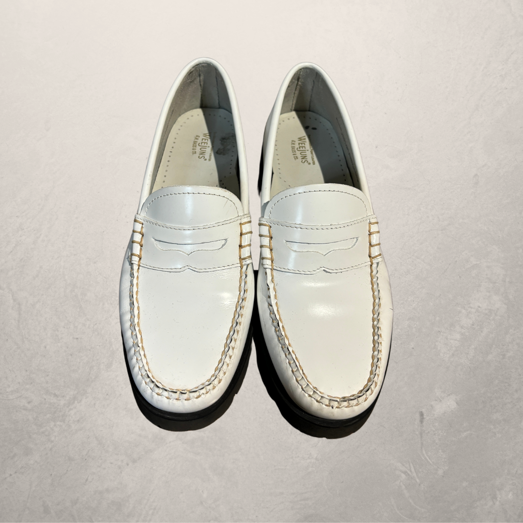 GH bass &amp; co witte leren loafers 37.5