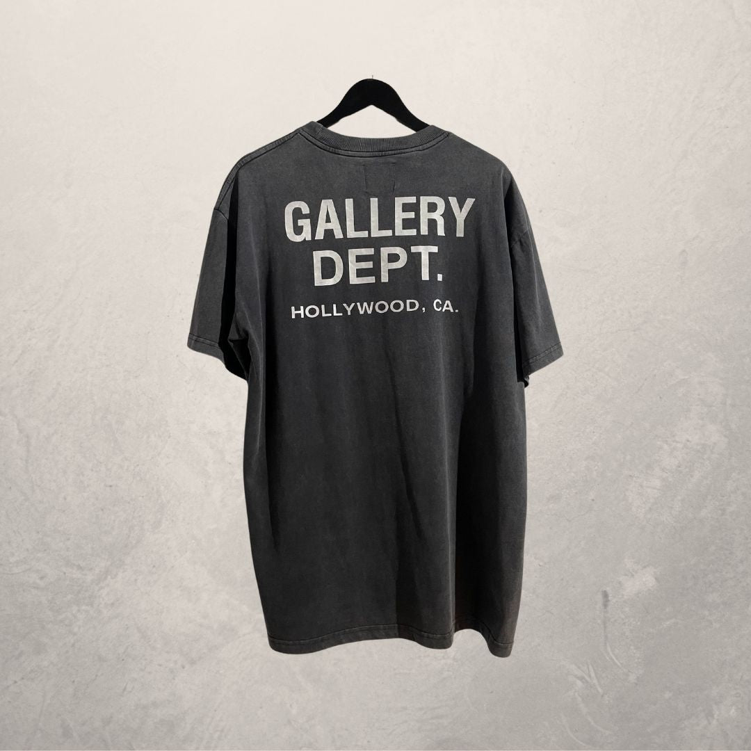 Gallery Department T-shirt met grijze wassing en grafische print L