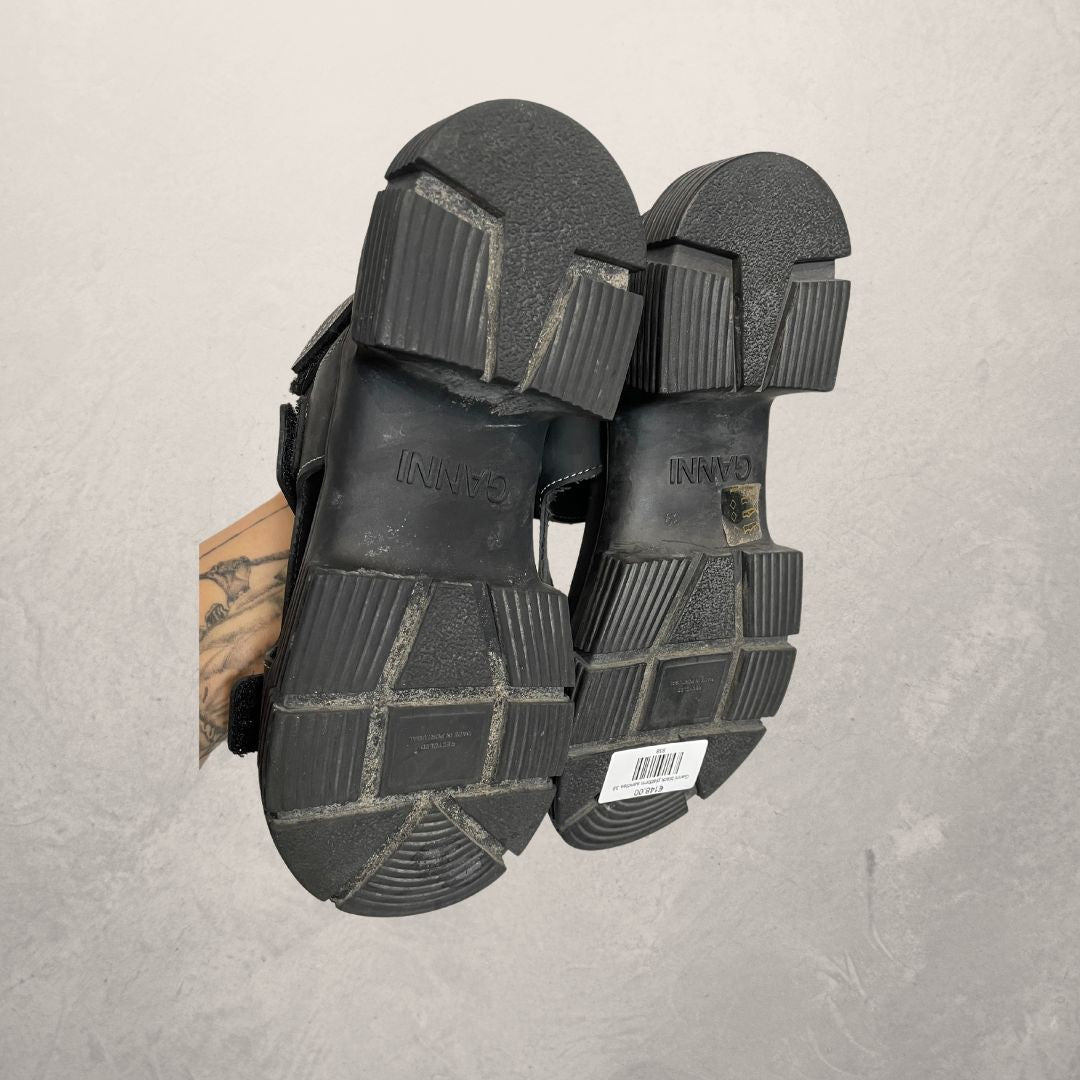 Ganni zwarte platformsandalen 39