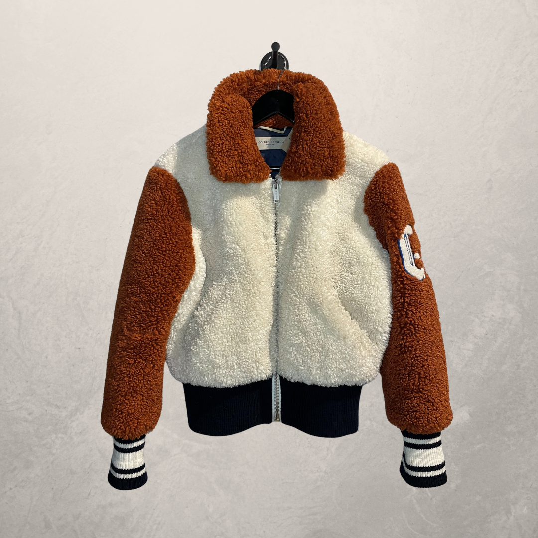 Golden Goose bruin cropped teddy jack 38