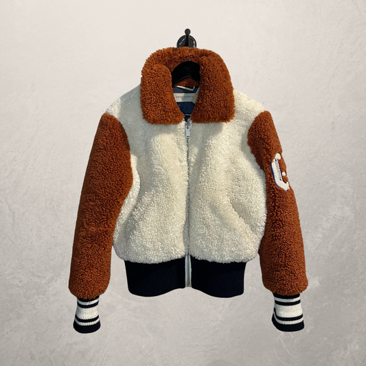 Golden Goose bruin cropped teddy jack 38