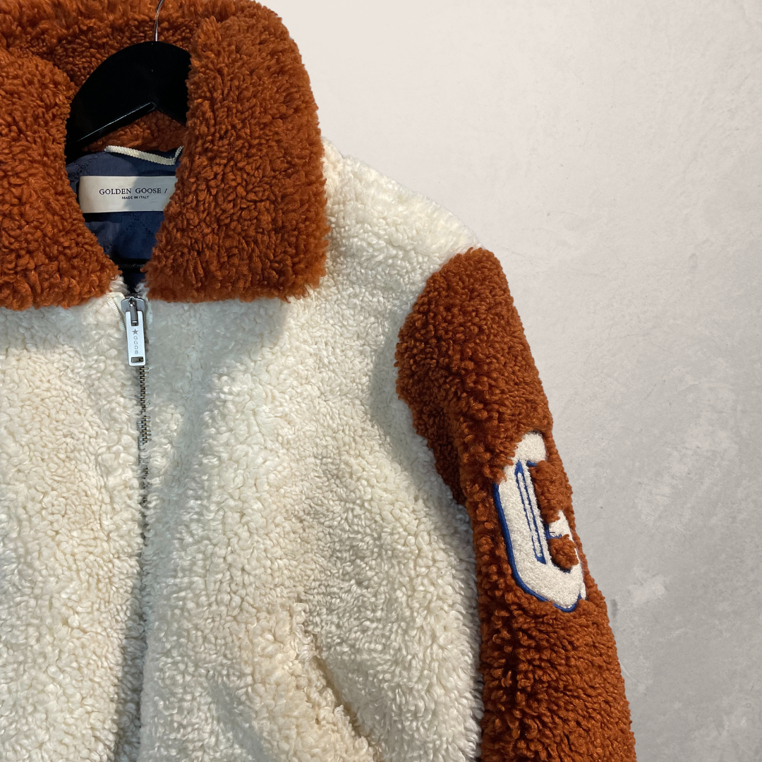 Golden Goose bruin cropped teddy jack 38