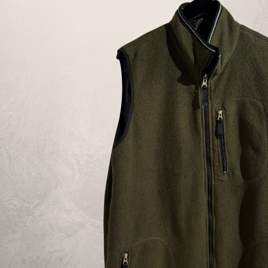 Groen fleece vest L