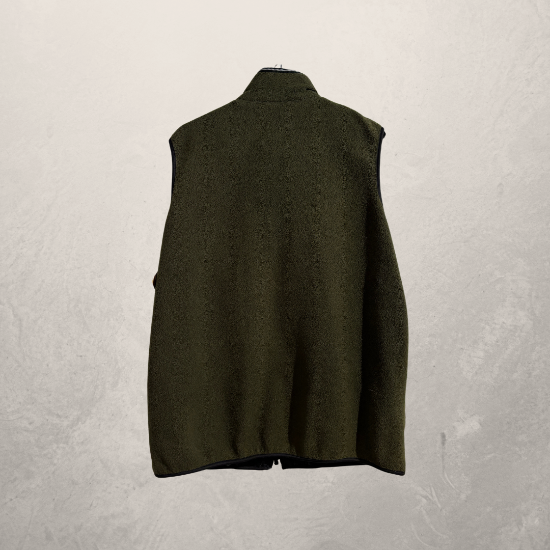 Groen fleece vest L