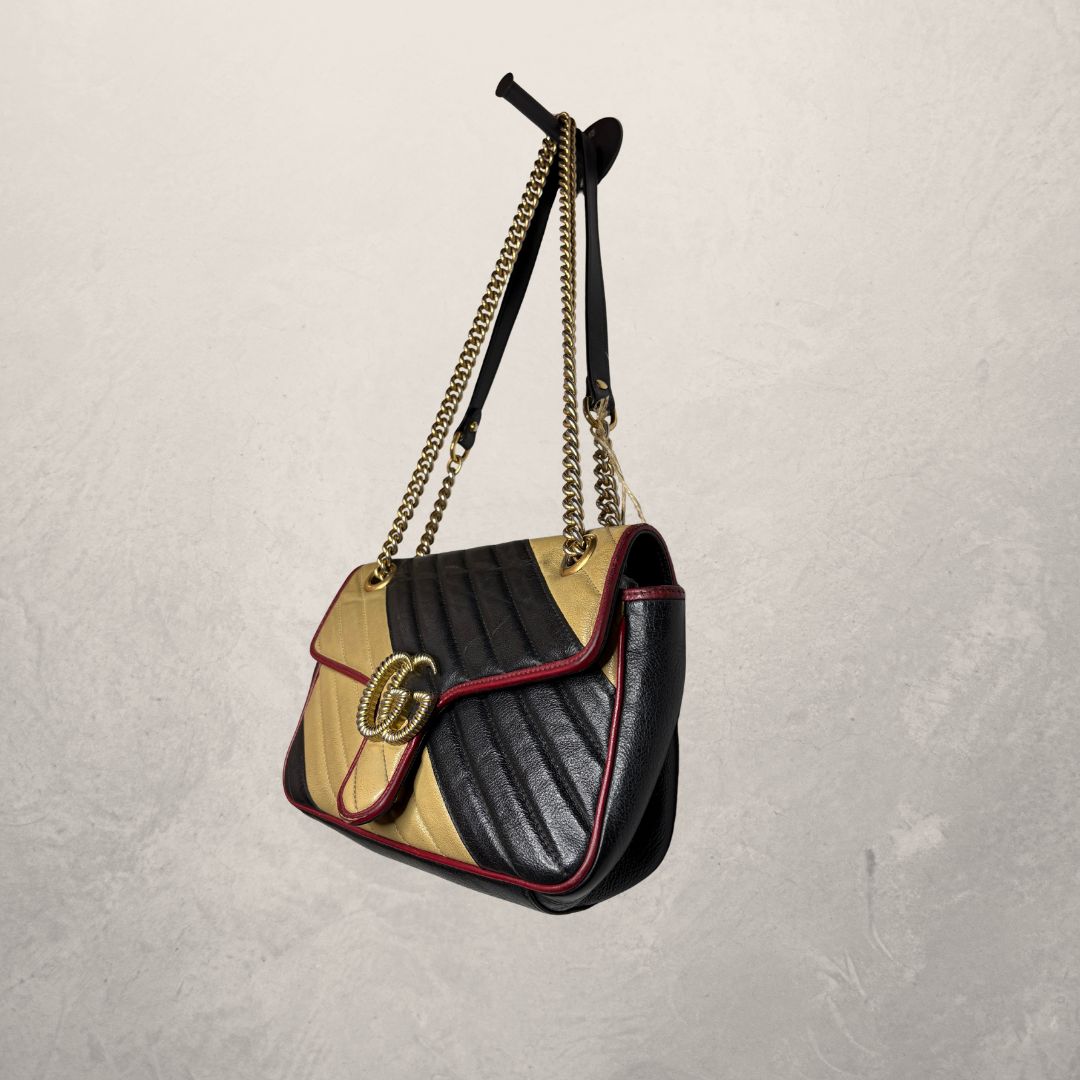 Gucci 3-coloured Marmont bag w/ gold hardware - by Romae Studios