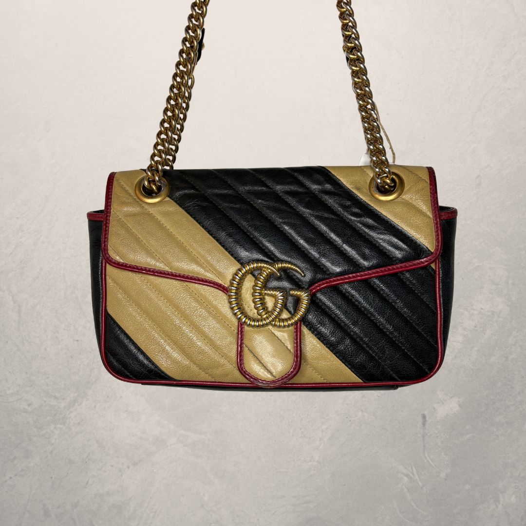 Gucci 3-coloured Marmont bag w/ gold hardware - by Romae Studios