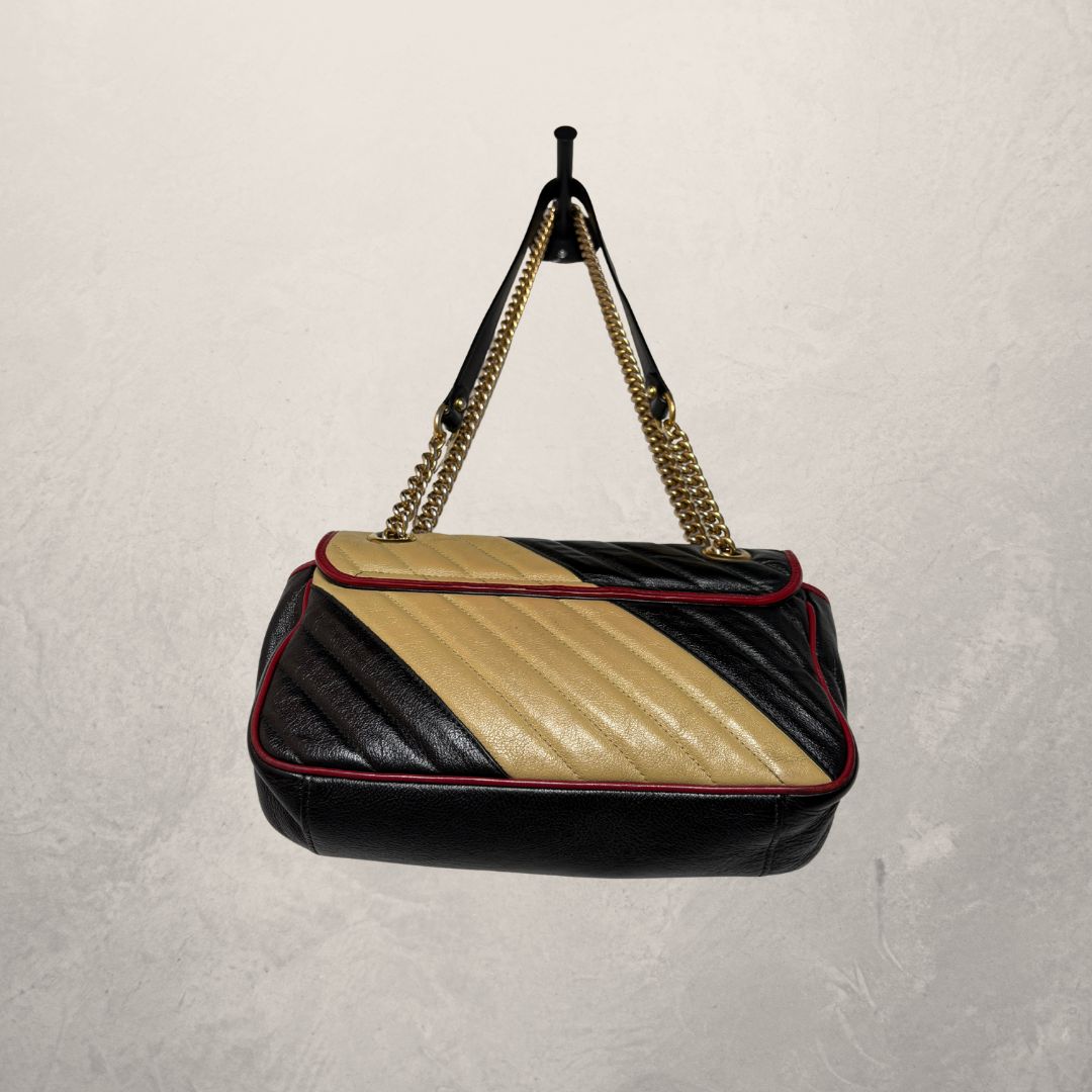 Gucci 3-coloured Marmont bag w/ gold hardware - by Romae Studios