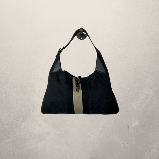 Gucci black monogram Jackie shoulderbag - by Romae Studios