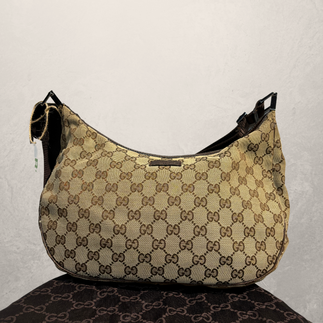 Gucci brown monogram canvas crossbody bag -by RomaeStudios