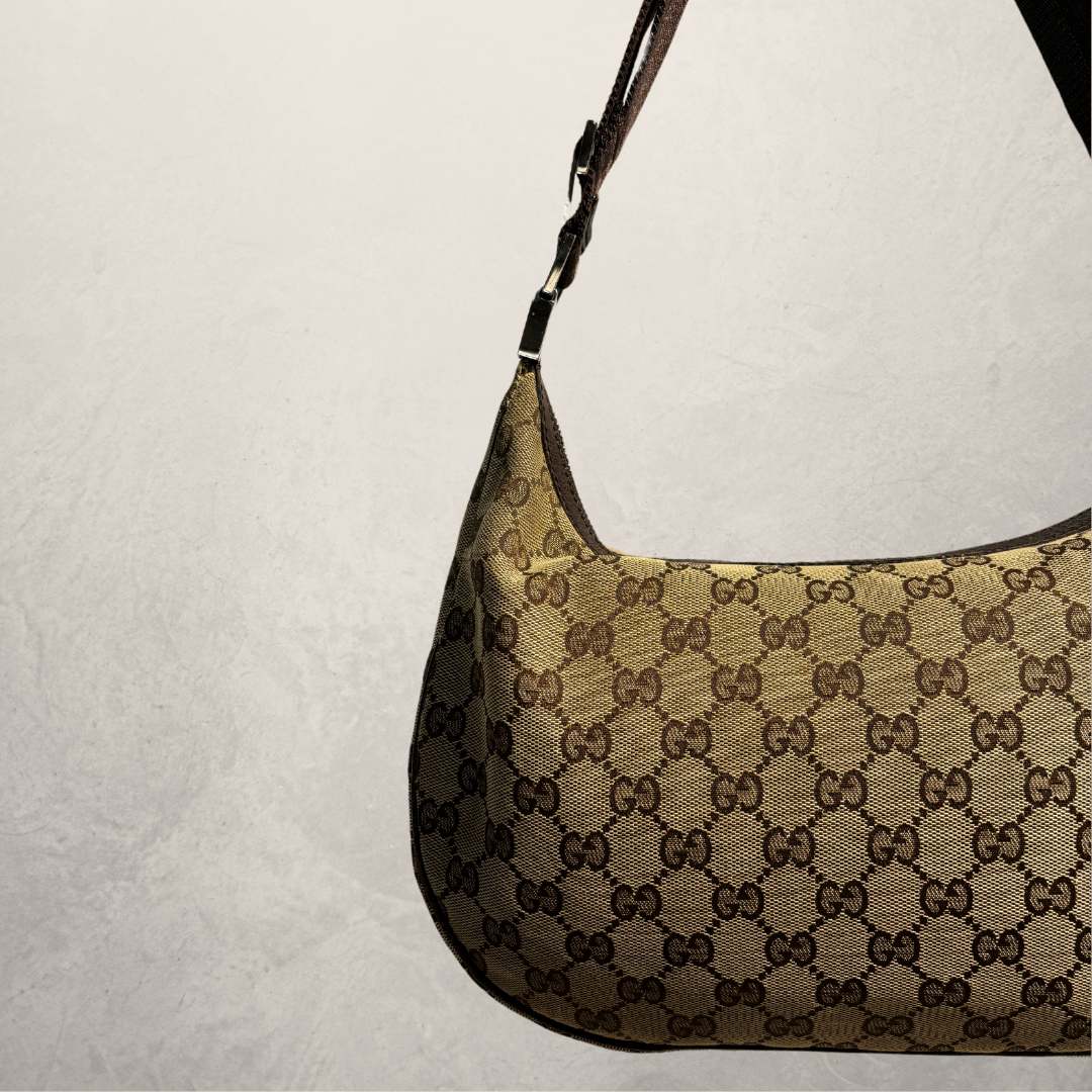 Gucci brown monogram canvas crossbody bag -by RomaeStudios