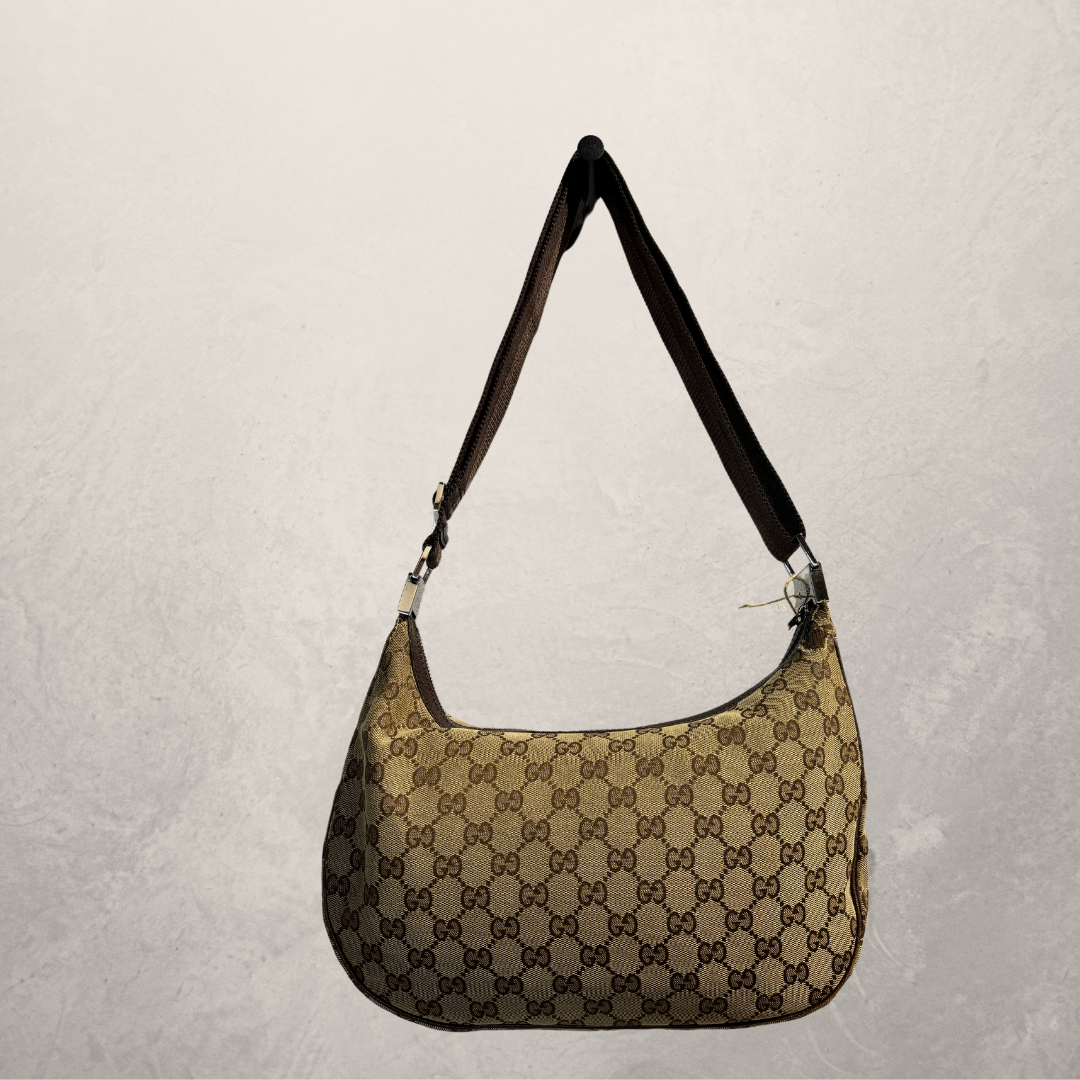 Gucci brown monogram canvas crossbody bag -by RomaeStudios