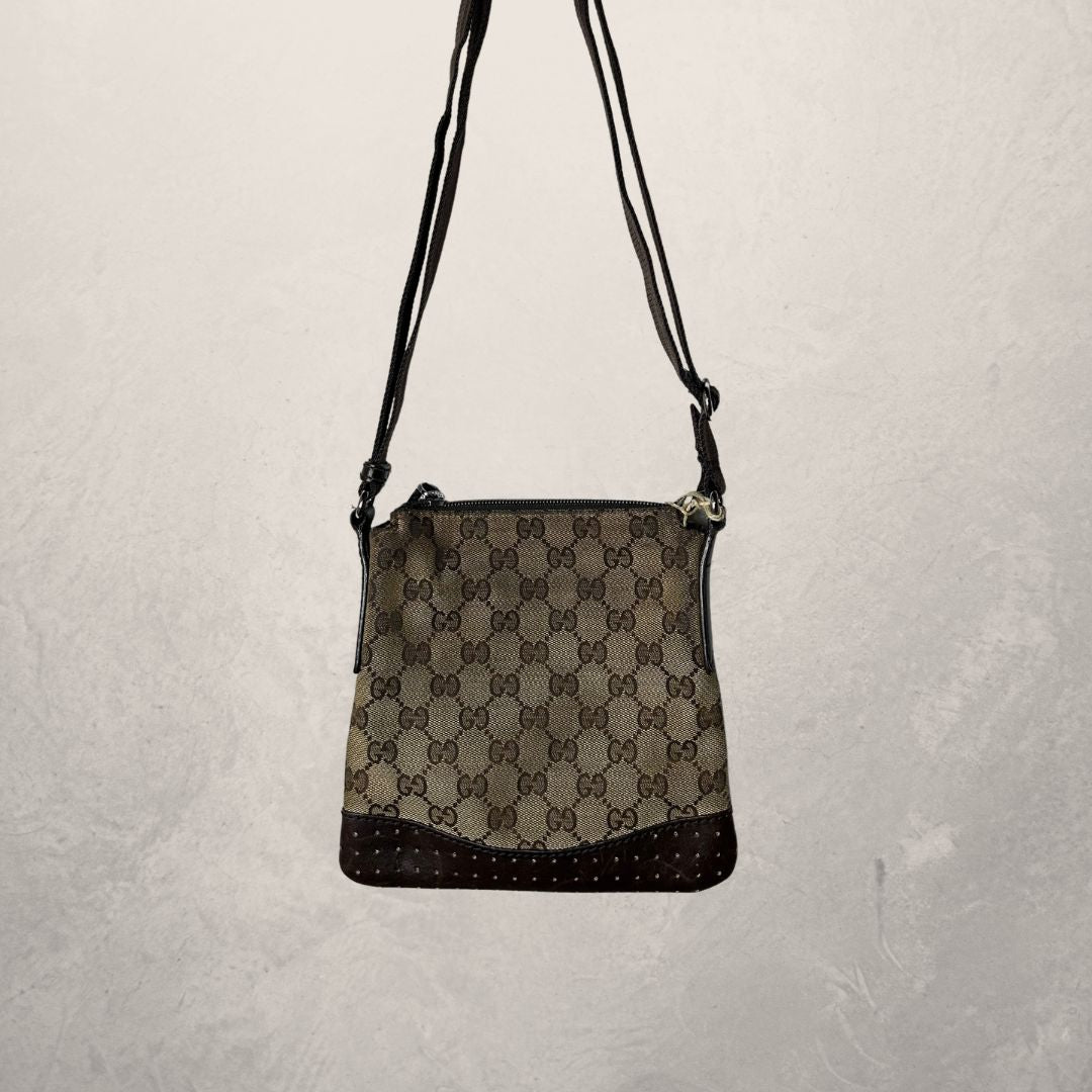 Gucci bruine monogram crossbodytas OS