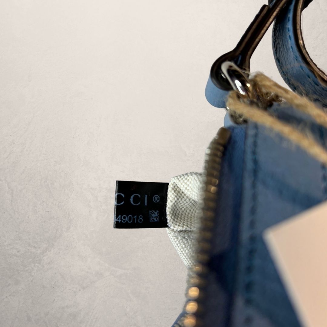 Gucci x Palace lightblue GG canvas crossbody bag- by Romae Studios