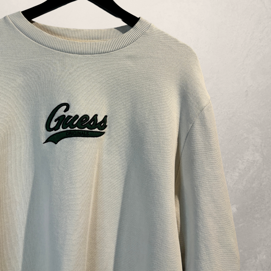 Guess beige logo jumper L