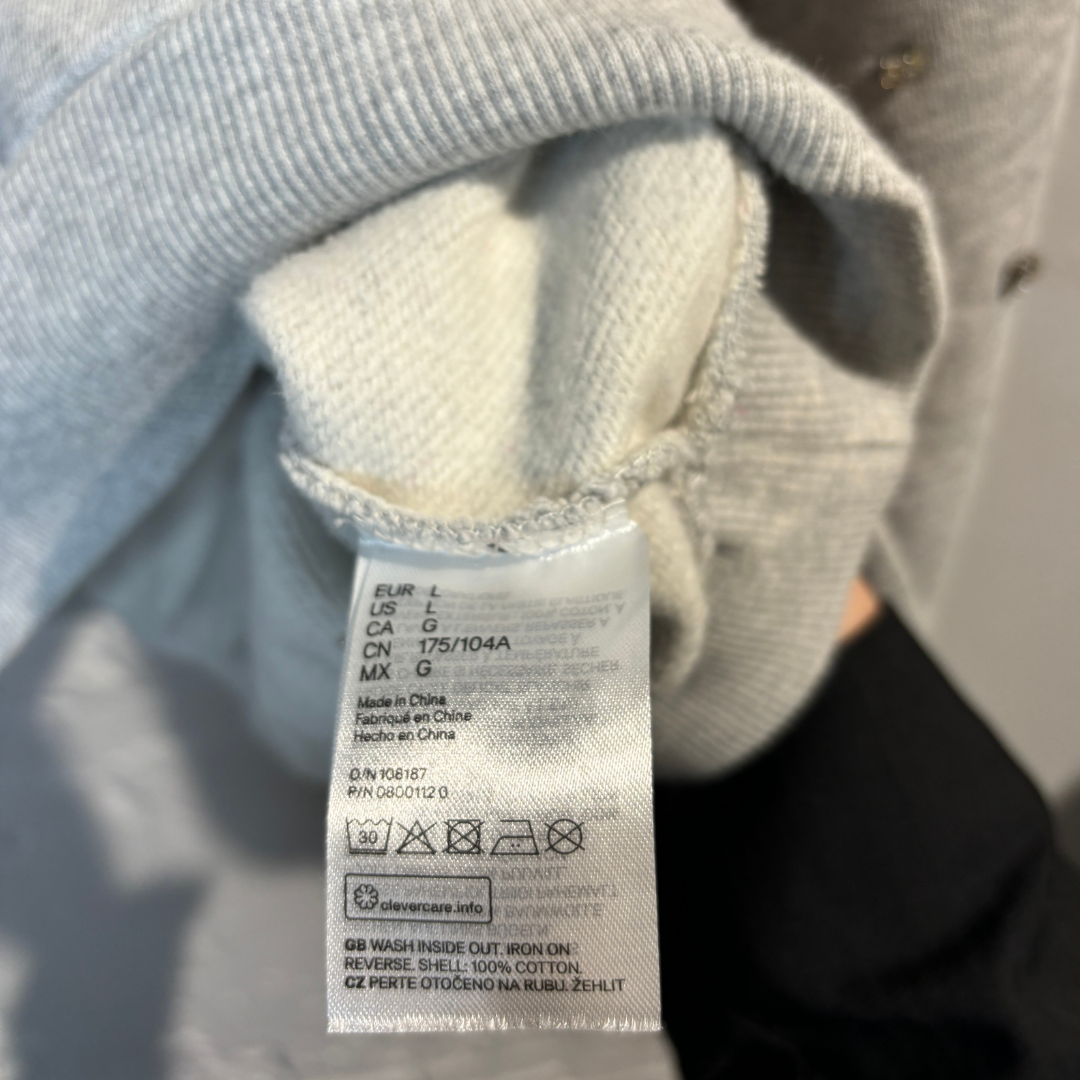 H&M X Giambattista Valli grey studded hoodie L