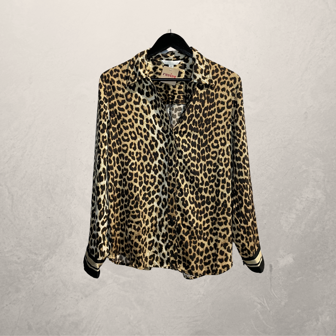 H&amp;M luipaard v-hals shirt M