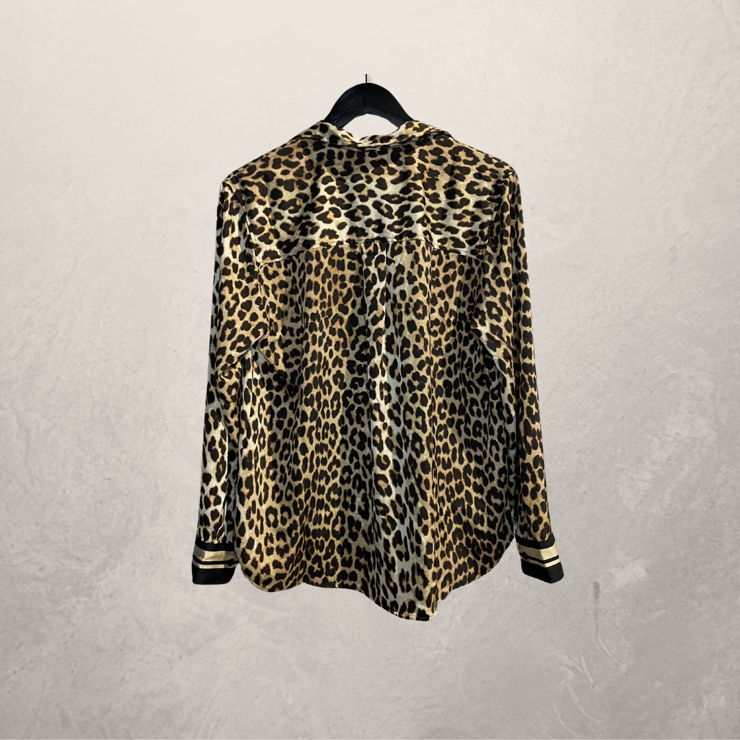 H&amp;M luipaard v-hals shirt M