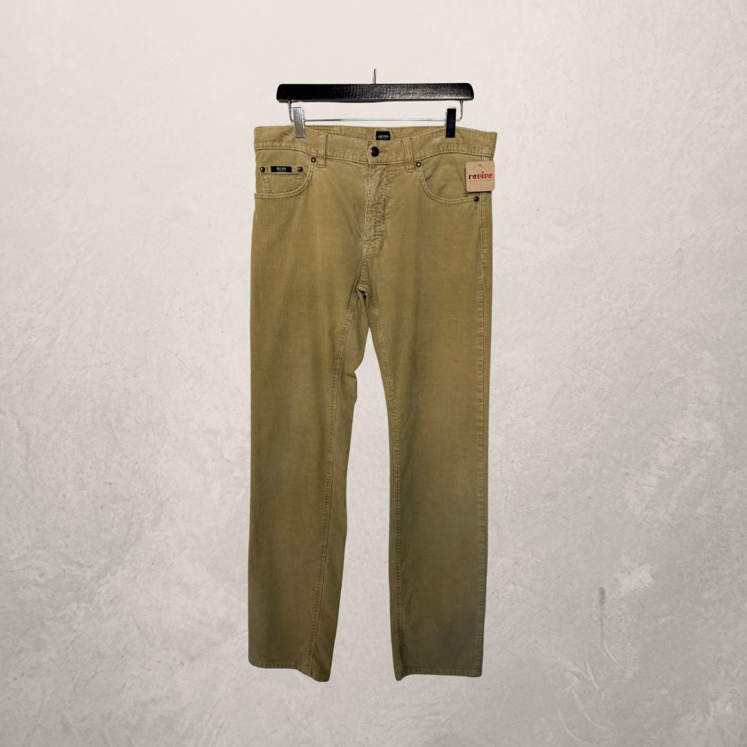 Hugo Boss beige corduroy pants 33
