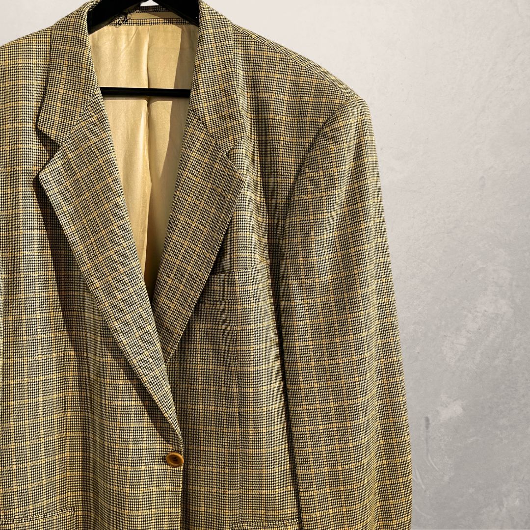 Hugo Boss yellow check blazer 52- SWL