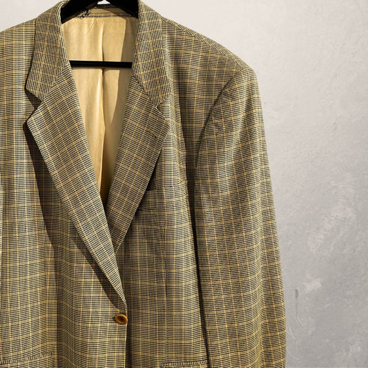 Hugo Boss yellow check blazer 52- SWL