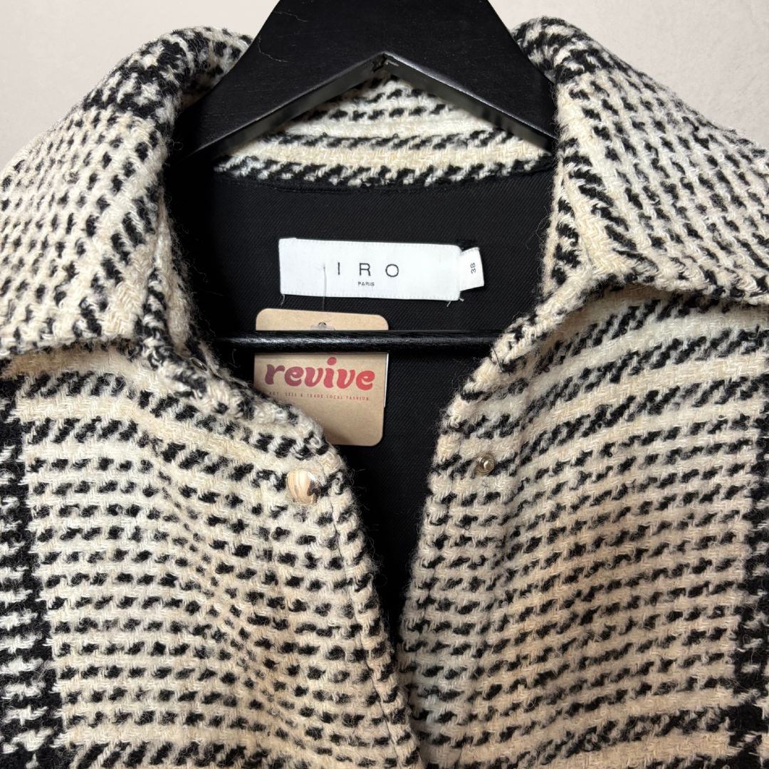 IRO Paris zwart witte jas M